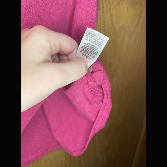 Time and Tru Pink Button-up Blouse Size XL - Picture 2 of 5